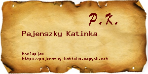 Pajenszky Katinka névjegykártya